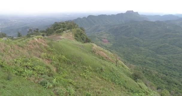 Manzara Köyü Kırsal Tayland Hava Dron Görünümdeki Yeşil Alanları Yeşil — Stok video