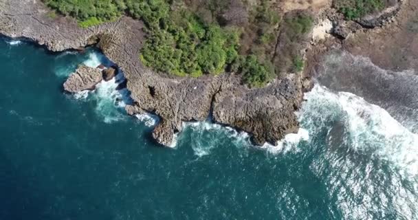 Vista Aérea Isla Península Bali Vista Aérea Del Dron Isla — Vídeos de Stock