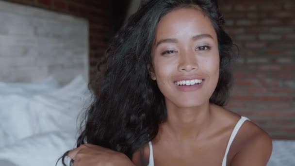 Mooie Sexy Dame Slipje Poseren Portret Van Fashion Model Meisje — Stockvideo