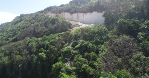 Veduta Aerea Drone Bellissimi Calcari Bianchi Vicino Alla Spiaggia Nyang — Video Stock