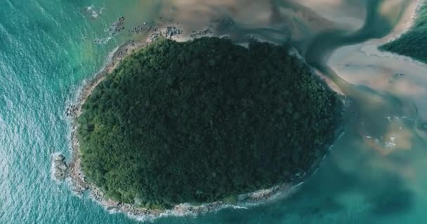 Вид Воздуха Красивый Тропический Пляж Лаян Бангтао Пхукете Воздушный Дрон — стоковое видео
