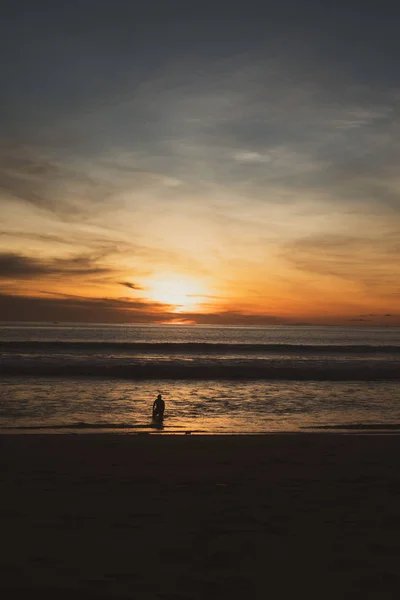 Wunderschöner Tropischer Sonnenuntergang Strand Thailand — Stockfoto