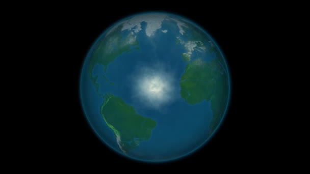 Animación Del Calentamiento Global Del Planeta Tierra Mapa Animado Del — Vídeos de Stock