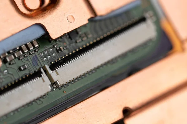 Closeup macro of camera micro connector