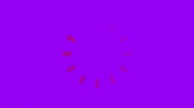 Daire kutsal kişilerin resmi üstünde mor arka plan - animasyon yükleniyor