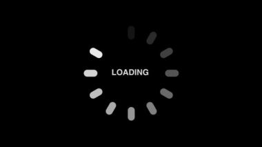 Daire simge siyah arka planda - animasyon yükleniyor