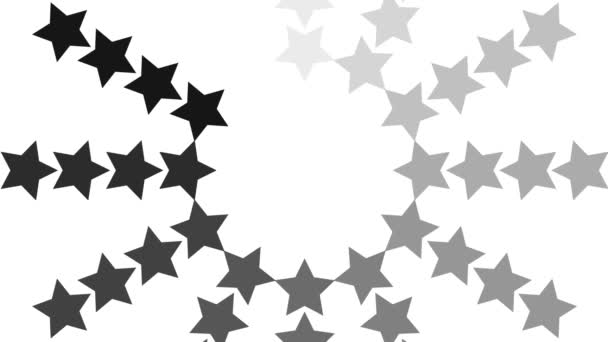 Icono Círculo Carga Con Estrellas Negras Sobre Fondo Blanco Animación — Vídeo de stock