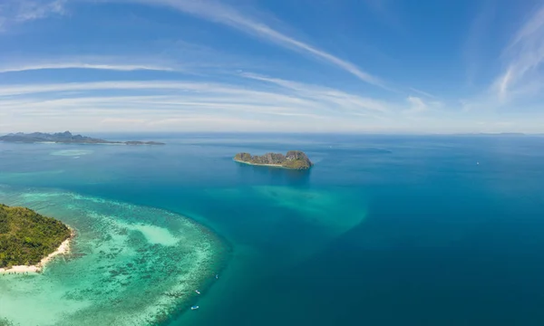 Aerial Drone Utsikt Över Vackra Tropiska Bambu Island Thailand — Stockfoto