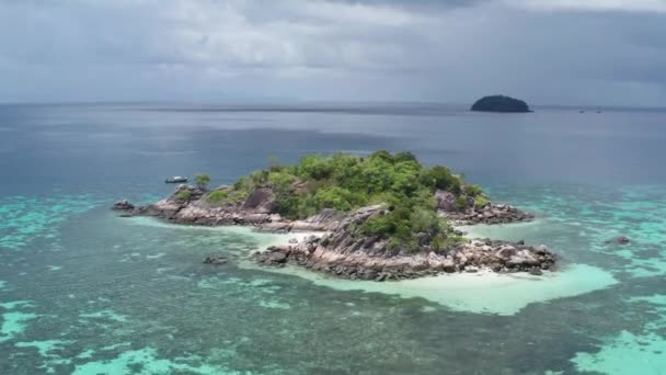 Aerial Drone Utsikt Över Fantastiska Tropiska Paradis Koh Kra Island — Stockvideo