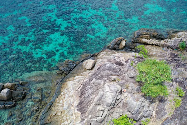 Antenn Drönare Visa Del Rocky Paradise Koh Kra Island Med — Stockfoto