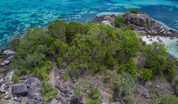 Drohnen Ansicht Teil Des Felsigen Paradieses Koh Kra Insel Mit — Stockfoto