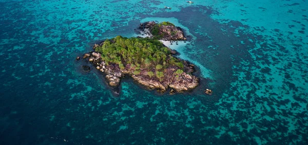 Aerial Drone View Amazing Tropical Paradise Koh Kra Island White — Stock Photo, Image