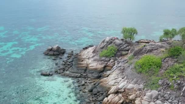 Drone Aéreo Vista Parte Paraíso Tropical Koh Kra Ilha Com — Vídeo de Stock