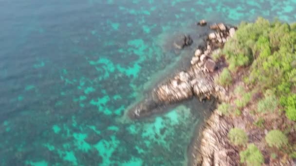 Vista Aérea Del Increíble Paraíso Tropical Isla Koh Kra Con — Vídeo de stock