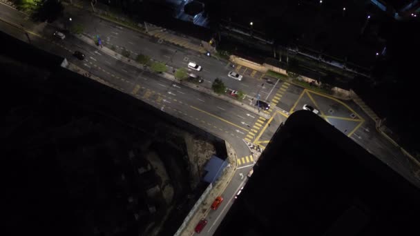 Uitzicht Vanaf Het Hoogbouw Gebouw Van Skyline Van Stad Kuala — Stockvideo