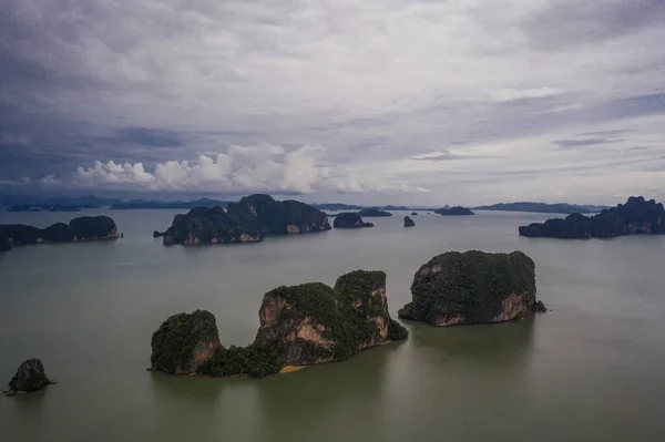 Flygfoto Phang Nga Bay Vacker Utsikt Över Phang Nga Bay — Stockfoto