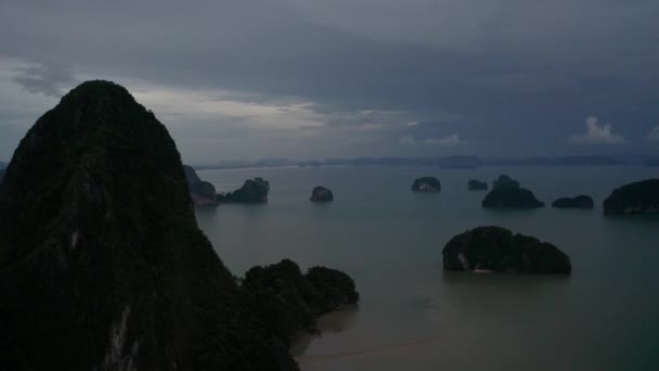 Vista Aerea Phang Nga Bay Bella Vista Samet Nang She — Video Stock