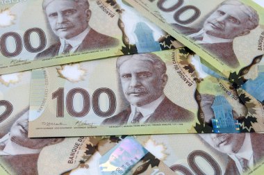 yeni 100 Kanada Doları banknot Görünümü Kapat.