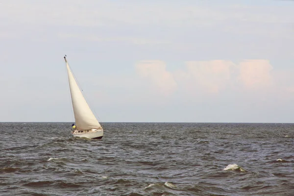 Одинокий Саил в море . — стоковое фото