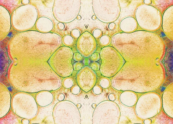 Abstraktní Kaleidoskop Bublina Vzor Komické Pozadí Digitálně Vygenerovaný Obrázek — Stock fotografie