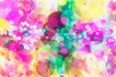 Soyut çoklu renkli odaklanmış bokeh desenli arkaplan. Bulanık duvar kağıdı.