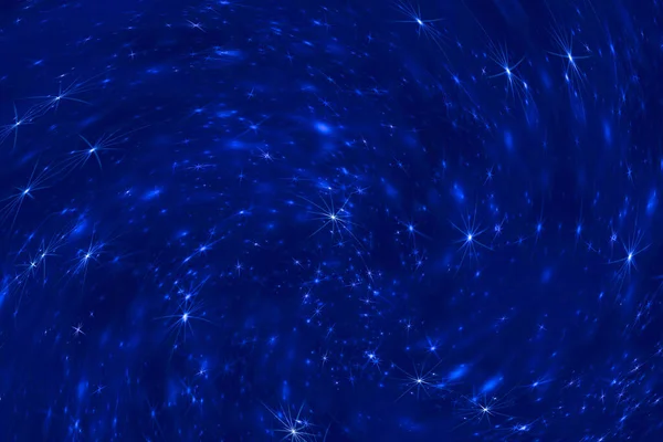Deep Blue Space Stars Constellation Defocused Twirl Pattern Background Abstract — Stock Photo, Image