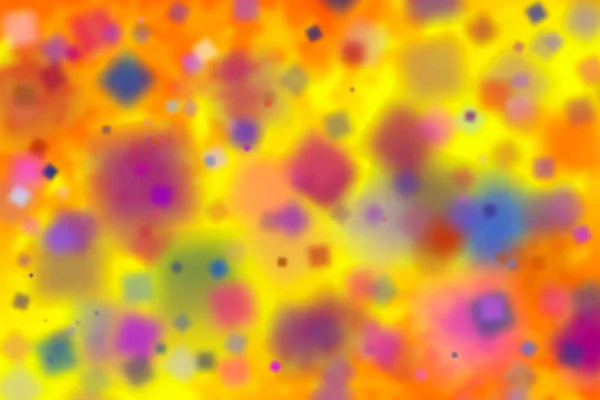 Mehrfarbige Abstrakte Defokussierte Bokeh Muster Tapete Quadratische Formen Verschwommener Hintergrund — Stockfoto