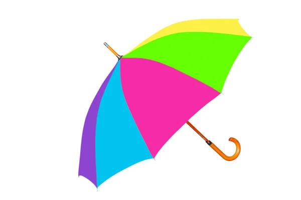 Mnohobarevný Deštník Izolovaný Bílém Pozadí — Stock fotografie