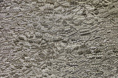 Kaleydoskop deseni gümüş metalden yapılmış esnek hortum teknolojinin arka planı. Dijital olarak üretilmiş görüntü..