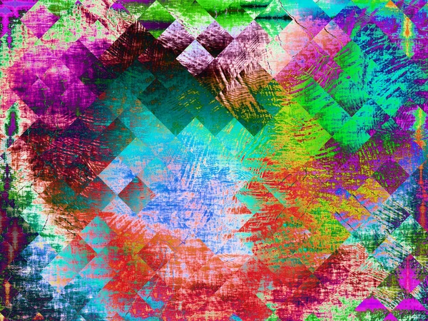 Abstrakter Mehrfarbiger Hintergrund Mit Polygonalen Geometrischen Formen Digital Erzeugtes Bild — Stockfoto