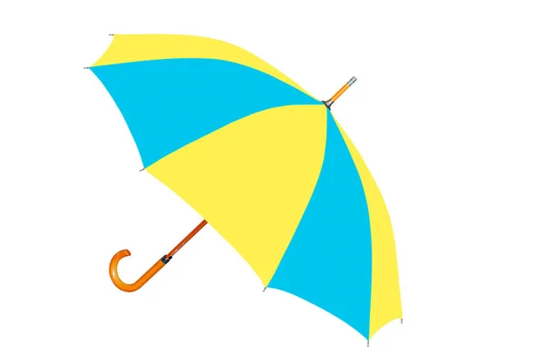 Цветной Зонтик Цветах Флага Украины Изолирован Белом Фоне — стоковое фото