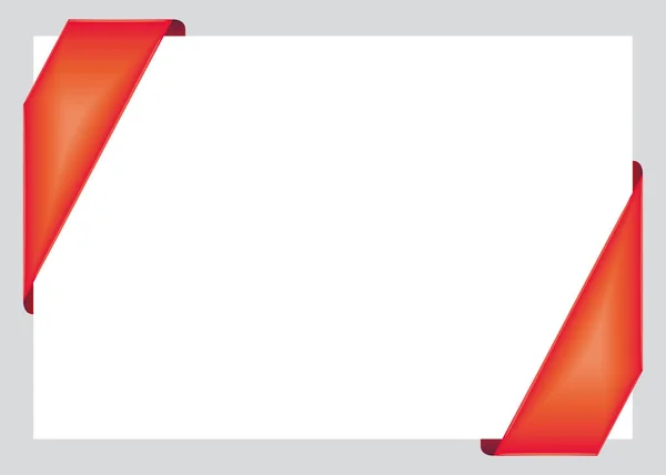 Geschenkkarte Mit Roten Bändern Vektorwerbung Kommerzielle Illustration — Stockvektor