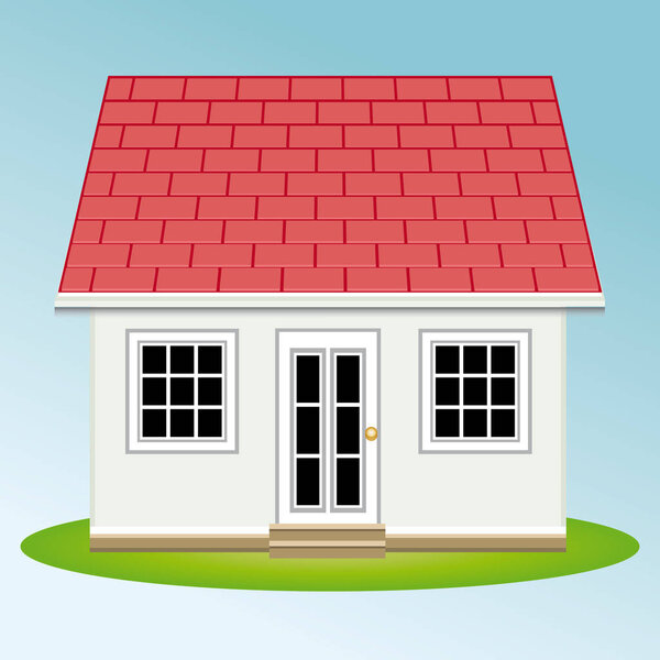 Beautiful little house. Vector illustration IV. Property. Real estate.