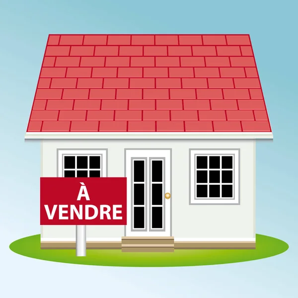 Obiekt Maison Vendre Ilustracja Vectorielle Immobilier — Wektor stockowy