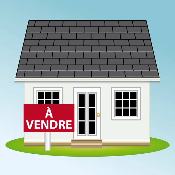 Maison Vendre Ilustración Vectorielle Immobilier — Vector de stock