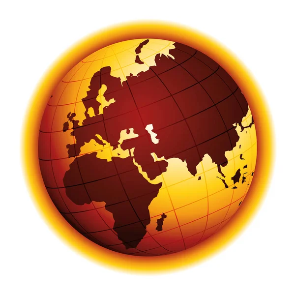 Global Warming Drought Effect Climate Change Environmental Danger Vector Icon — Stock Vector