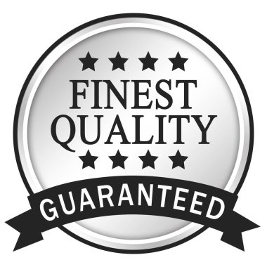 En iyi kalite garanti. Gümüş simge illüstrasyonu.