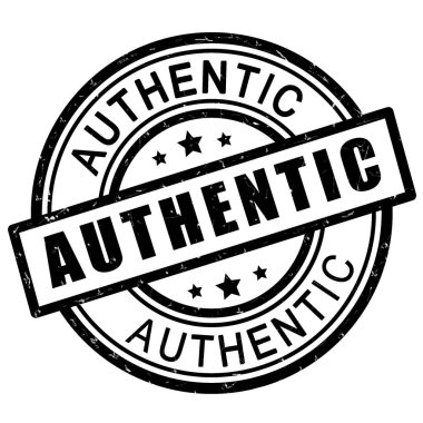 Otantik damga. Siyah otantik pul simgesi simgesi.