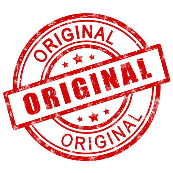 Originele Stempel Rood Origineel Stempel Pictogram — Stockfoto
