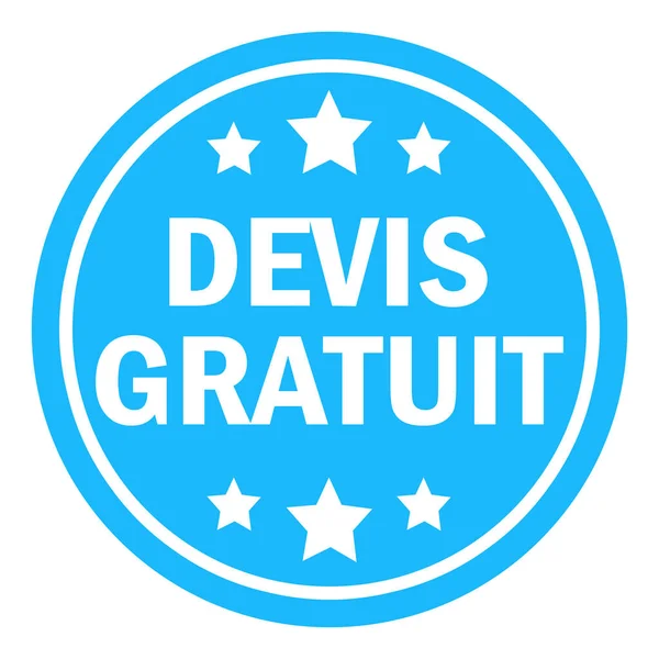Devis奖励它 圆形蓝色法国图标 — 图库照片