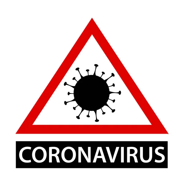 2019 Ncov Covid Panel Pandemi Coronavirus Ikon Bahaya Merah — Stok Foto