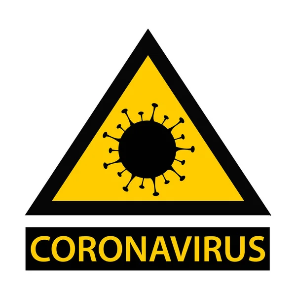 2019 Ncov Covid Coronavirus Pandémiás Panel Sárga Fekete Veszély Ikon — Stock Fotó