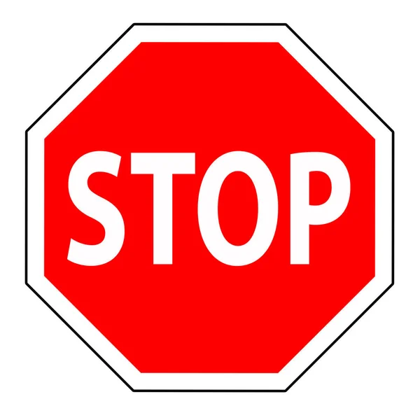 停止概念 交通标志 说明1 — 图库照片