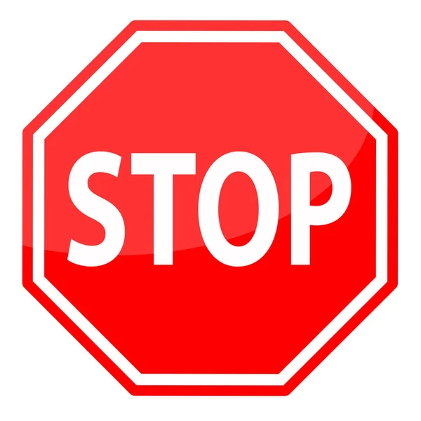 Zatrzymaj Się Znak Drogowy Ilustracja — Zdjęcie stockowe