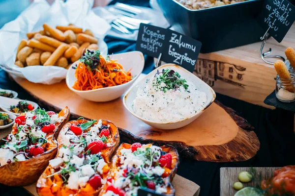 Snídaně bufet, snídaně v luxusních hotelech, brunch — Stock fotografie