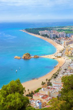 Sahil beach resort Blanes, kale San Juan, İspanya