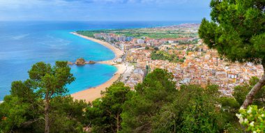 Sahil beach resort Blanes, kale San Juan, İspanya