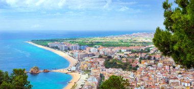 Sahil beach resort Blanes, kale San Juan, İspanya