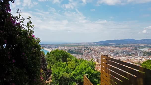 Arquitectura del balneario español Blanes verano — Vídeos de Stock