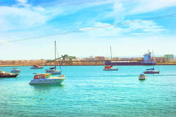 Yacht, pontile barche in località portuale Torrevieja Spagna — Foto Stock